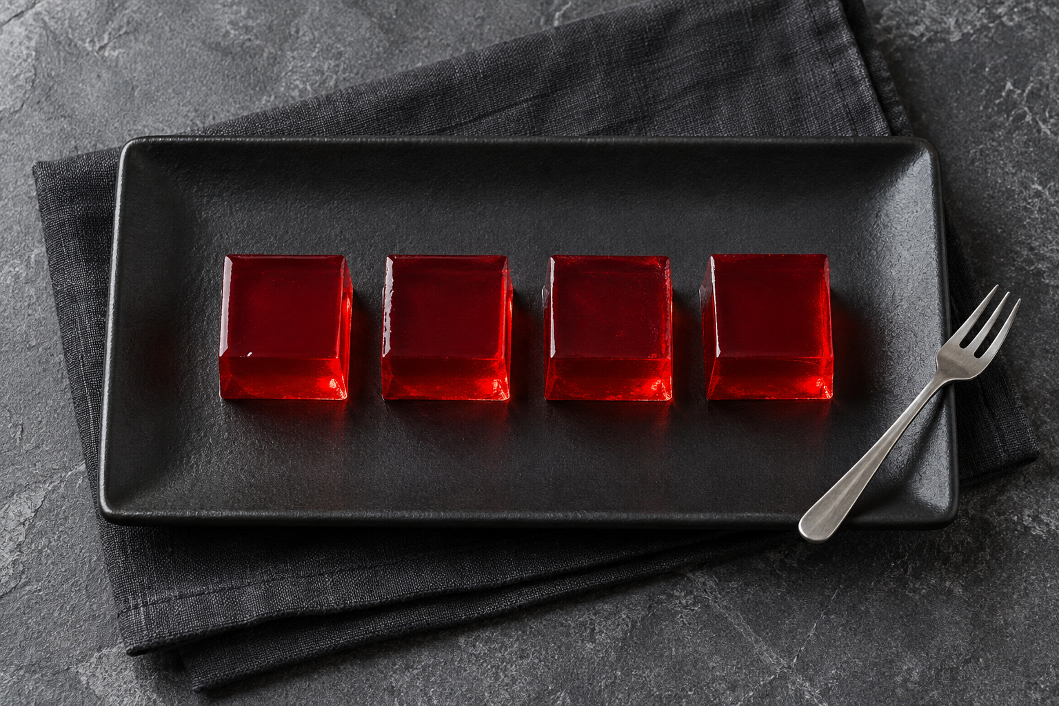 Illustrative red gelatin ingredient photograph